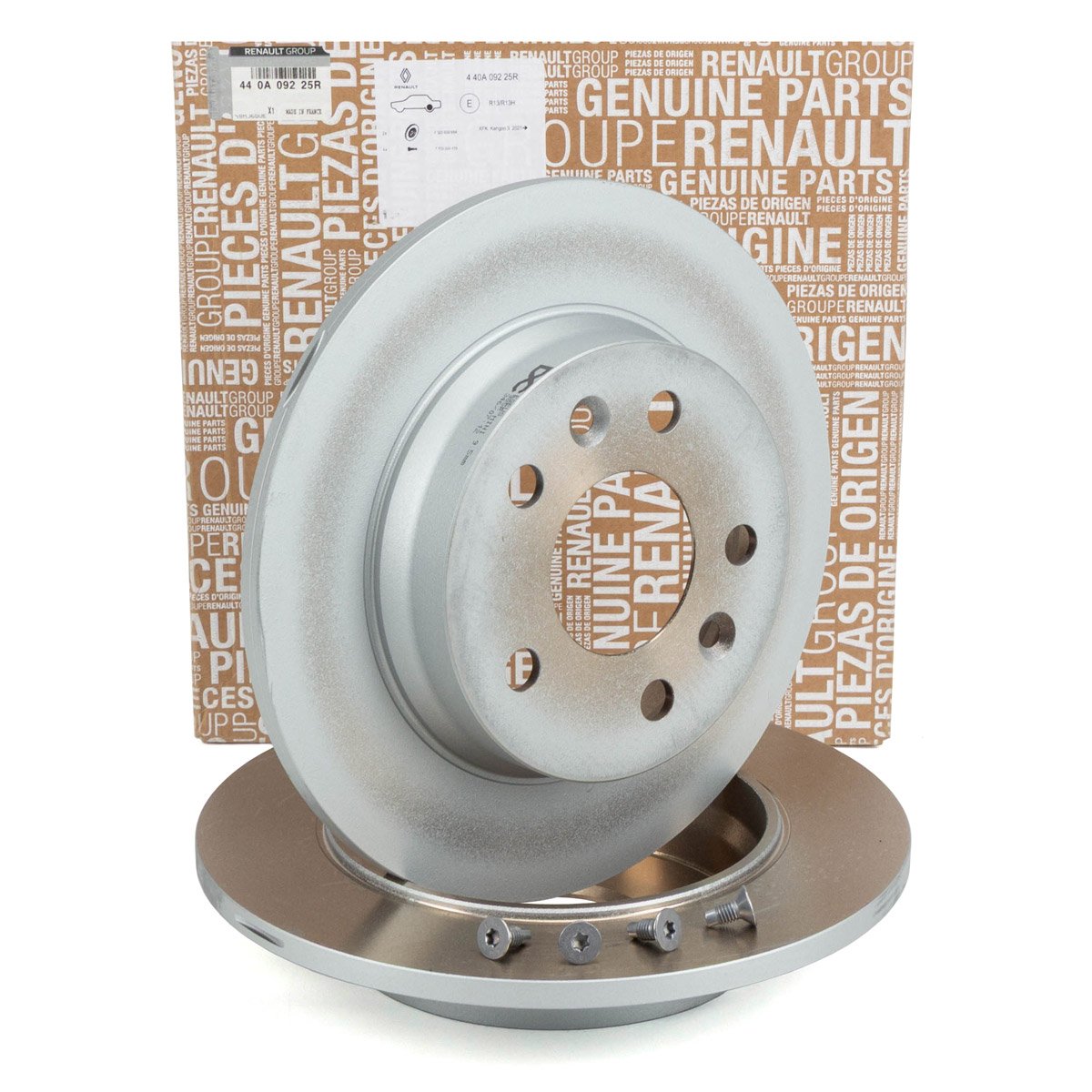 ORIGINAL Renault brake disc set Kangoo 3 / Rapid rear axle 440A09225R