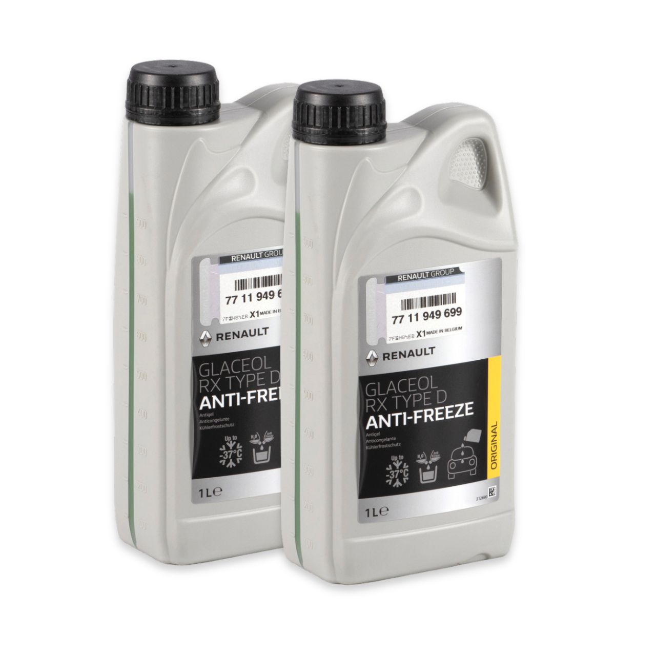 2L ORIGINAL Renault K&uuml;hlerfrostschutz GLACEOL RX TYPE D (NEU) 7711949699