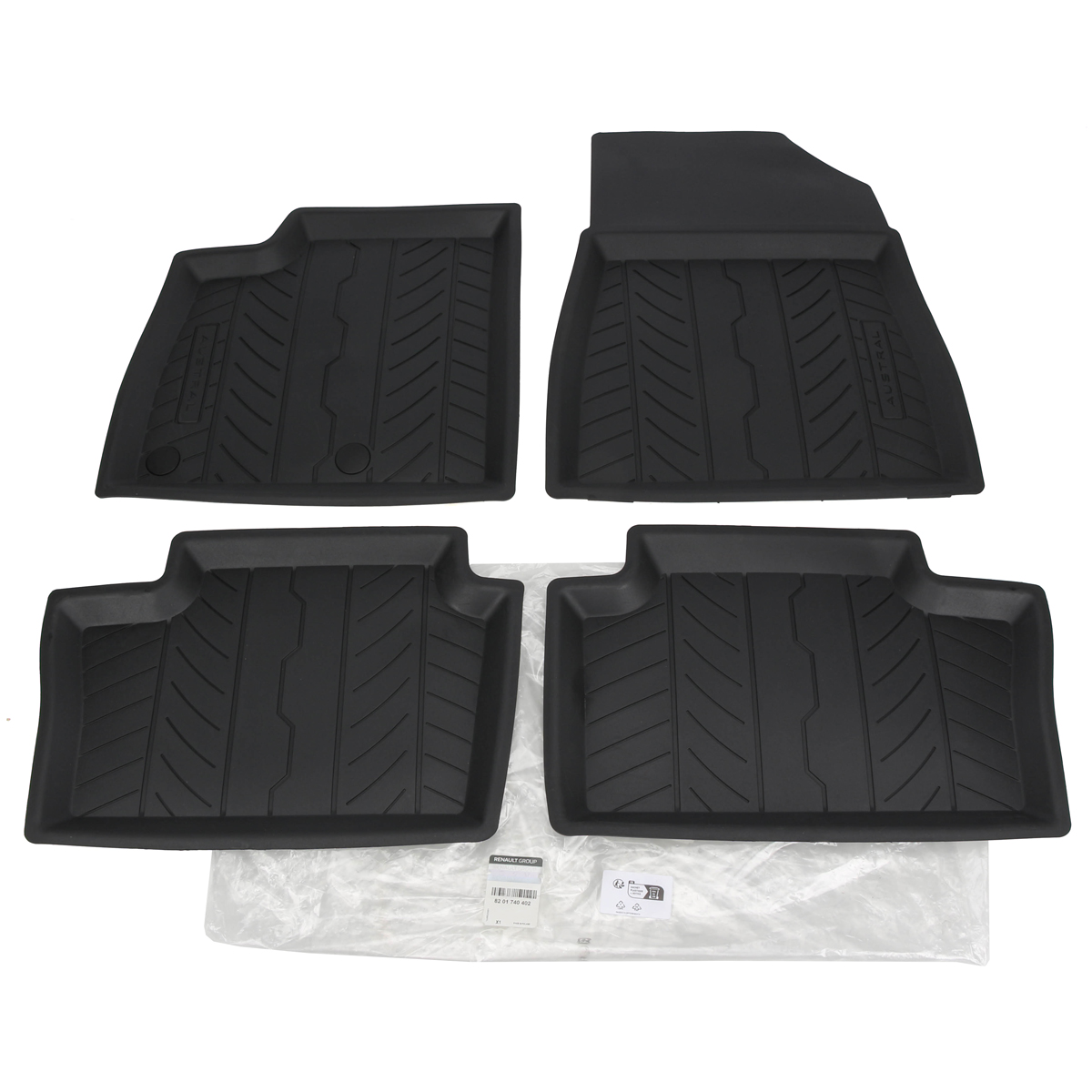 ORIGINAL Renault rubber mat set Floor mat set Car mat set 4-piece Austral 8201740402