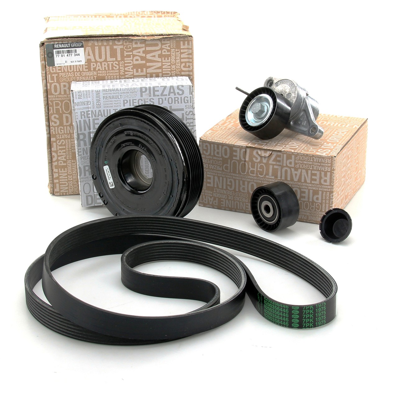 ORIGINAL Renault V-ribbed belt repair kit ESPACE LAGUNA TRAFIC dCi 7701477344