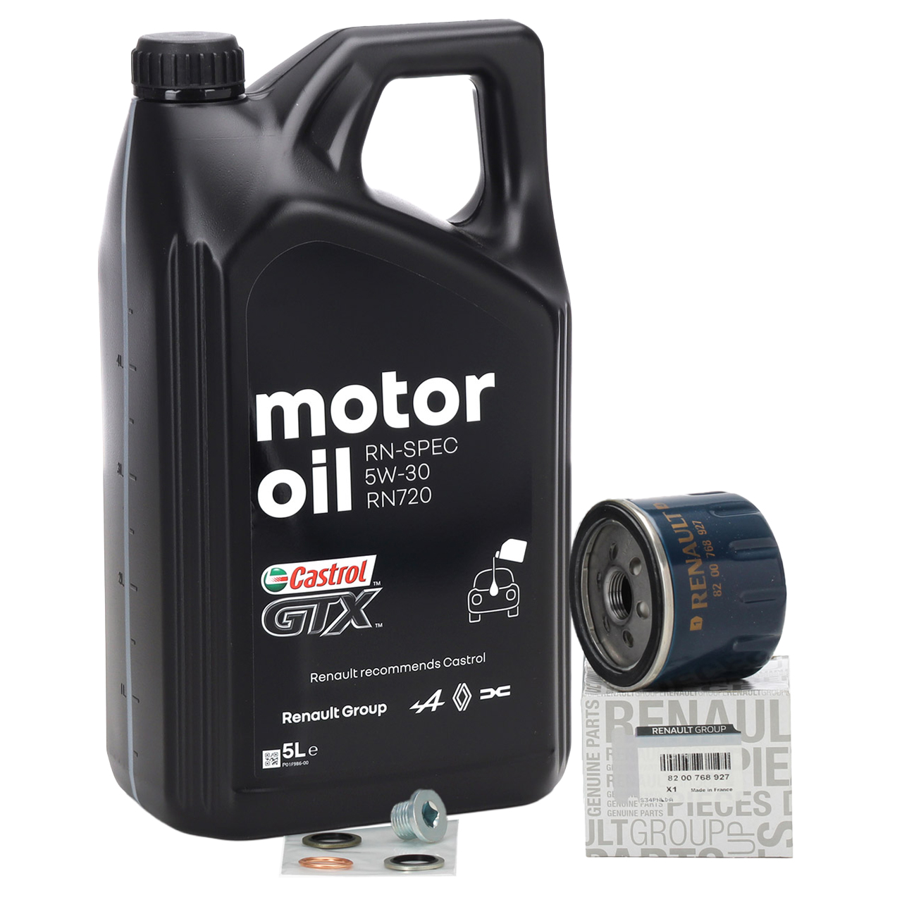 5L CASTROL GTX RN-SPEC 5W30 RN720 engine oil + ORIGINAL Renault oil filter 8200768927