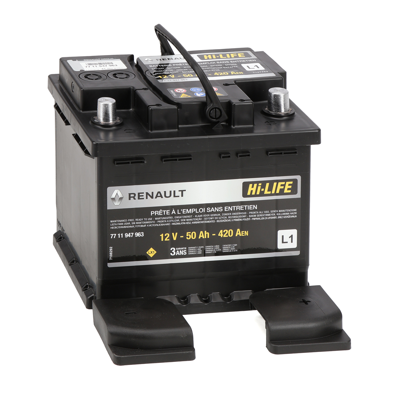 ORIGINAL Renault Dacia Autobatterie Batterie Hi-LIFE 12V 50Ah 420A 7711947963
