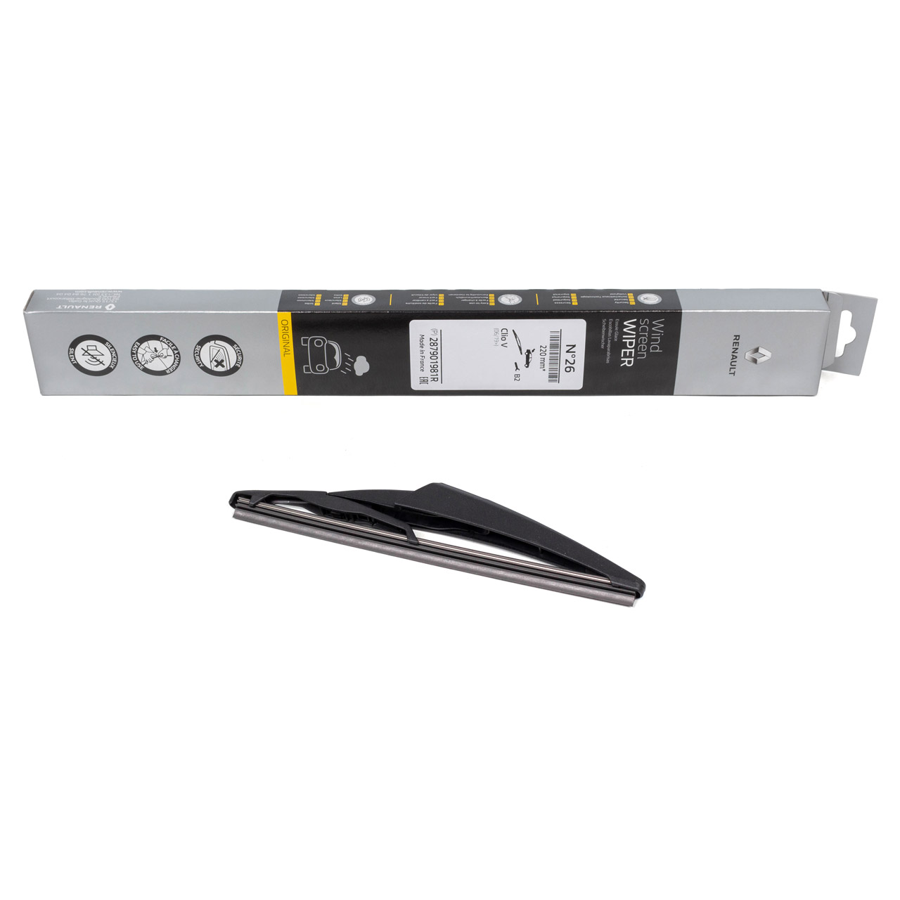 ORIGINAL Renault windshield wiper blade Rear wiper blade 220 mm Clio 5 287901981R