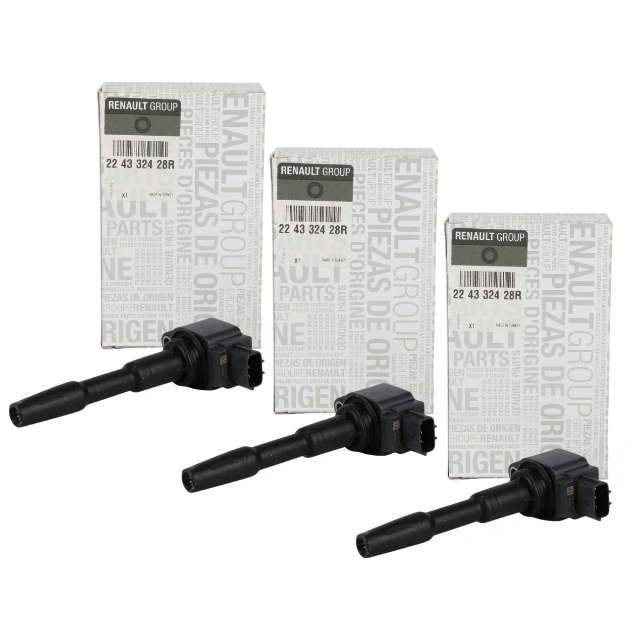 3x ORIGINAL Renault ignition coil Clio 4 Captur 1 Twingo 3 Logan 2 0.9 TCe 224332428R