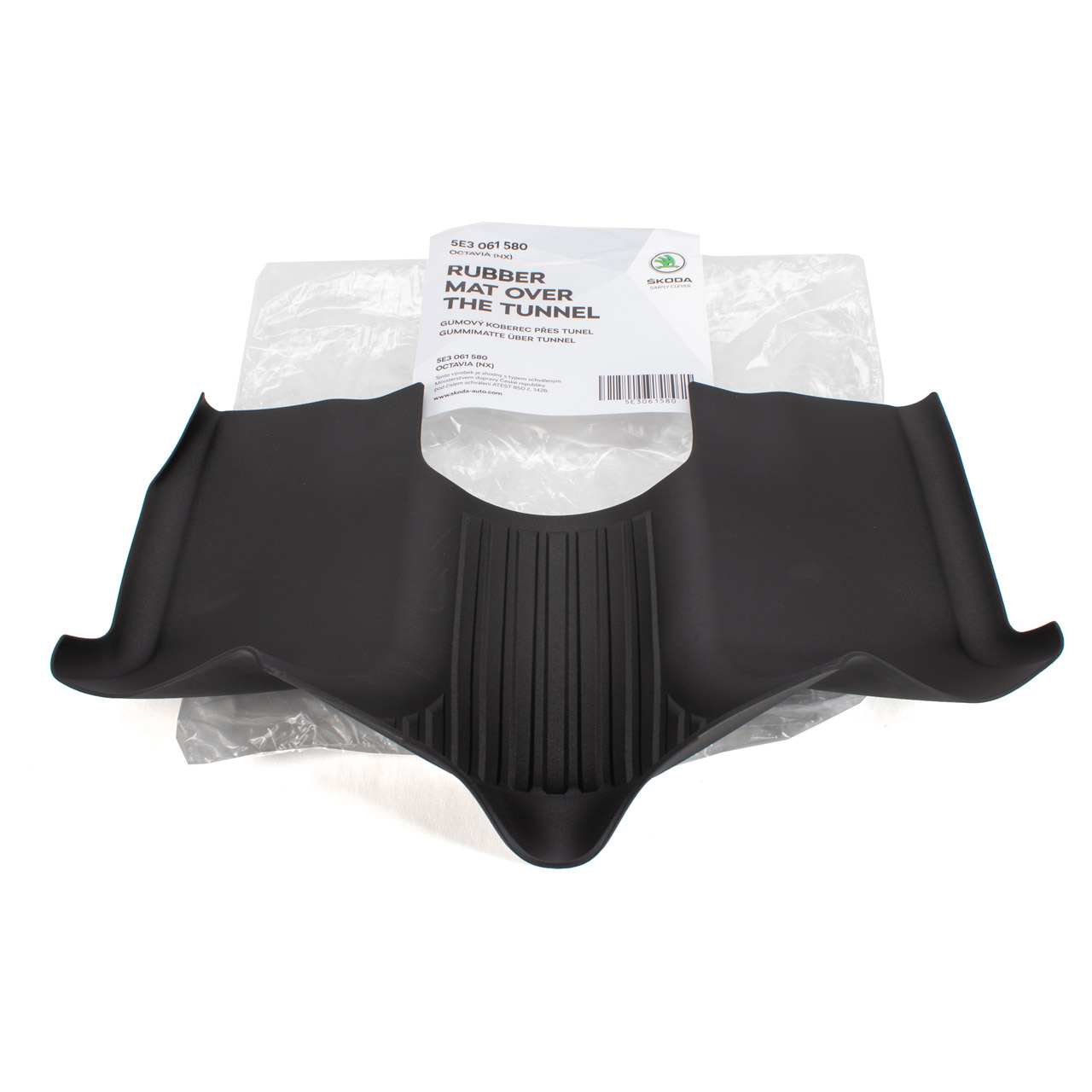 ORIGINAL Skoda Gummimatte Fu&szlig;matte Tunnelabdeckung Octavia 4 5E3061580