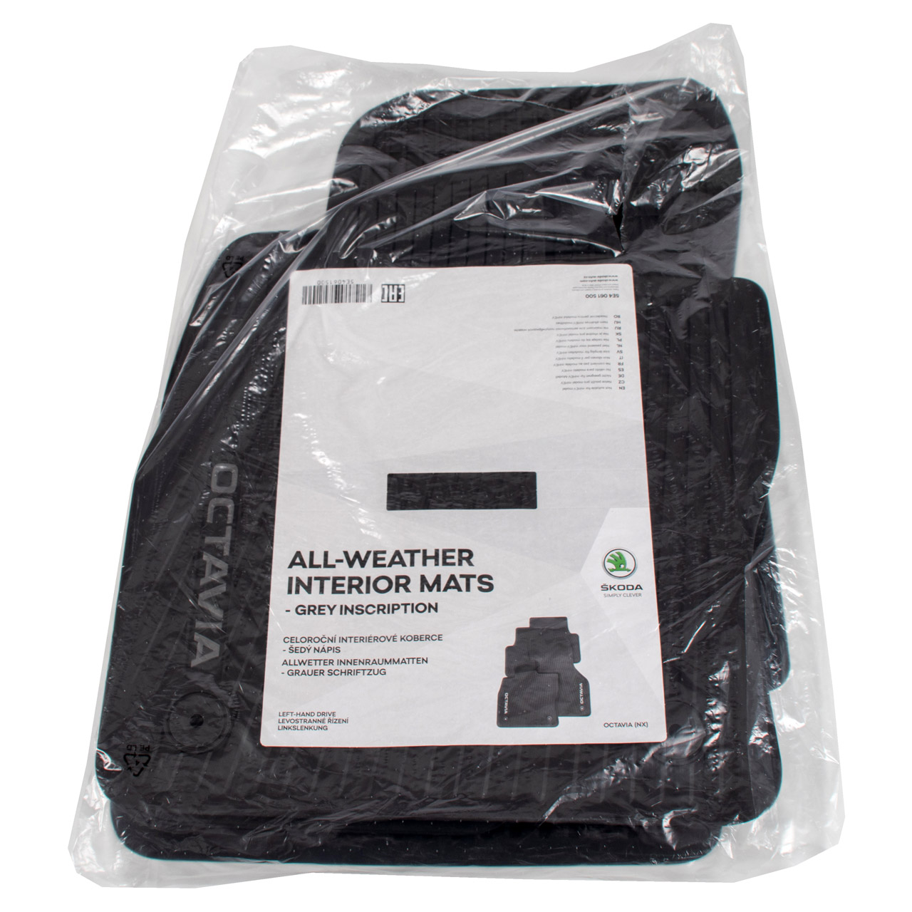 ORIGINAL Skoda rubber mats Floor mats Car mats Octavia 4 (NX) 4-piece set 5E4061500