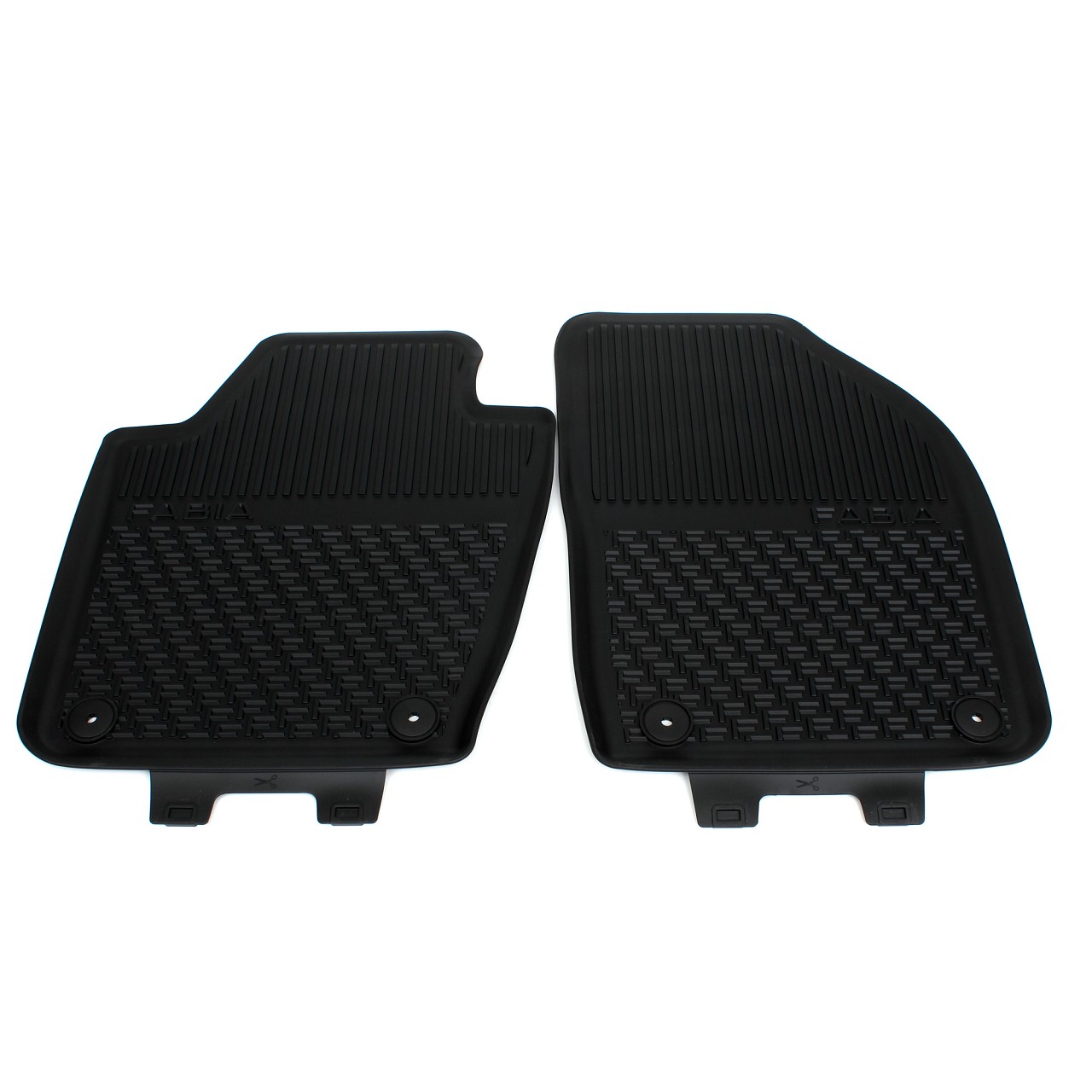 ORIGINAL Skoda Gummimatten Fu&szlig;matten Automatten Fabia 3 (NJ) vorne 2-teilig 6V1061551