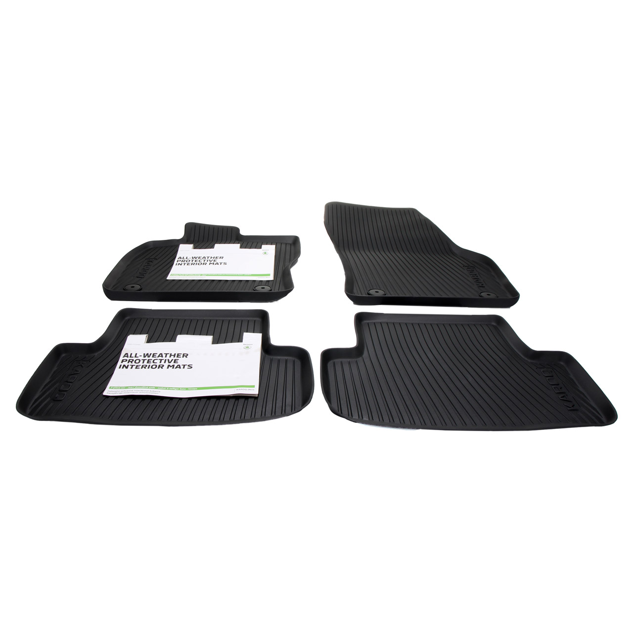 ORIGINAL Skoda rubber mats Floor mats Car mats Karoq (NU7) front + rear 4-piece set