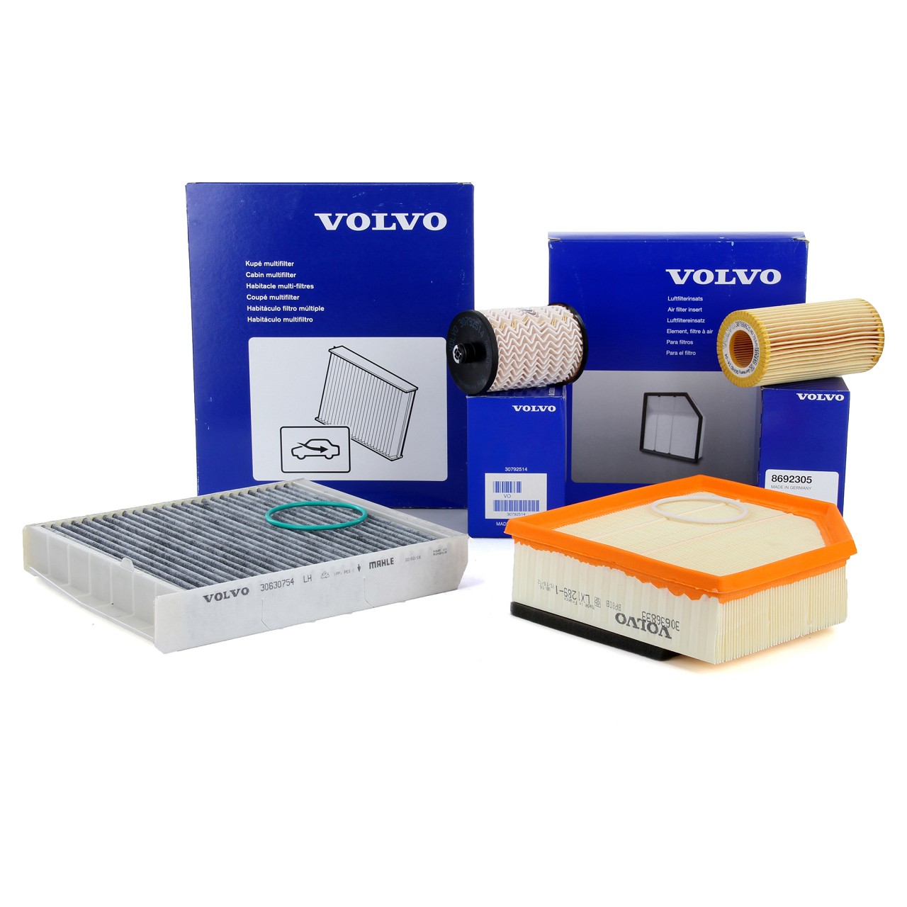 ORIGINAL Volvo Filterset 4-tlg S60 I V70 II XC70 I XC90 I 2.4 D / D5 126-200 PS ab Fgst.