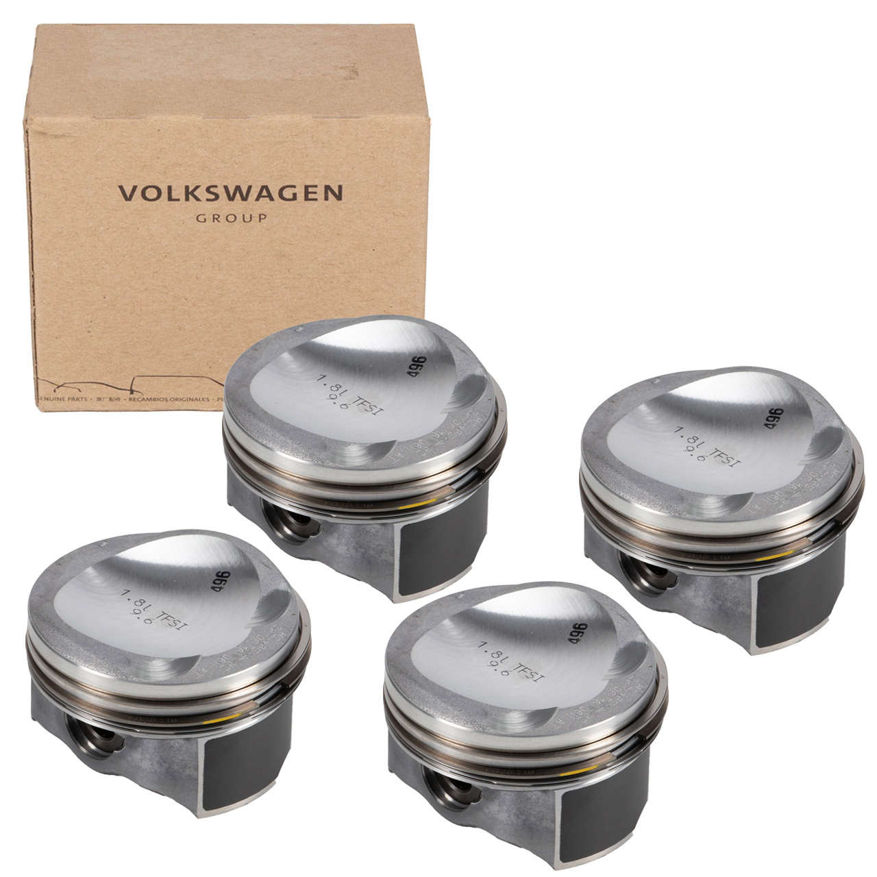 4x Kolben Satz 23 Mm Für VW Passat Golf Audi A3 A4 Skoda Seat 1.8 TSI CDA CDH