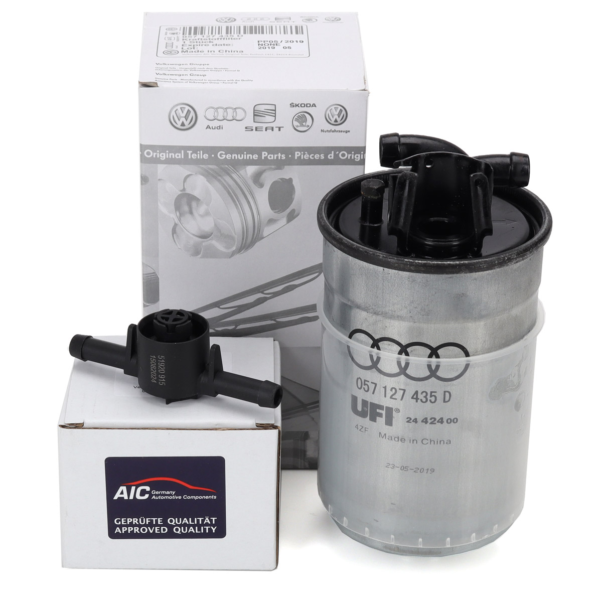 ORIGINAL VW fuel filter + valve Passat B5 B5.5 A4 B5 B6 A6 C5 A8 4D Superb 1 2.5 TDI