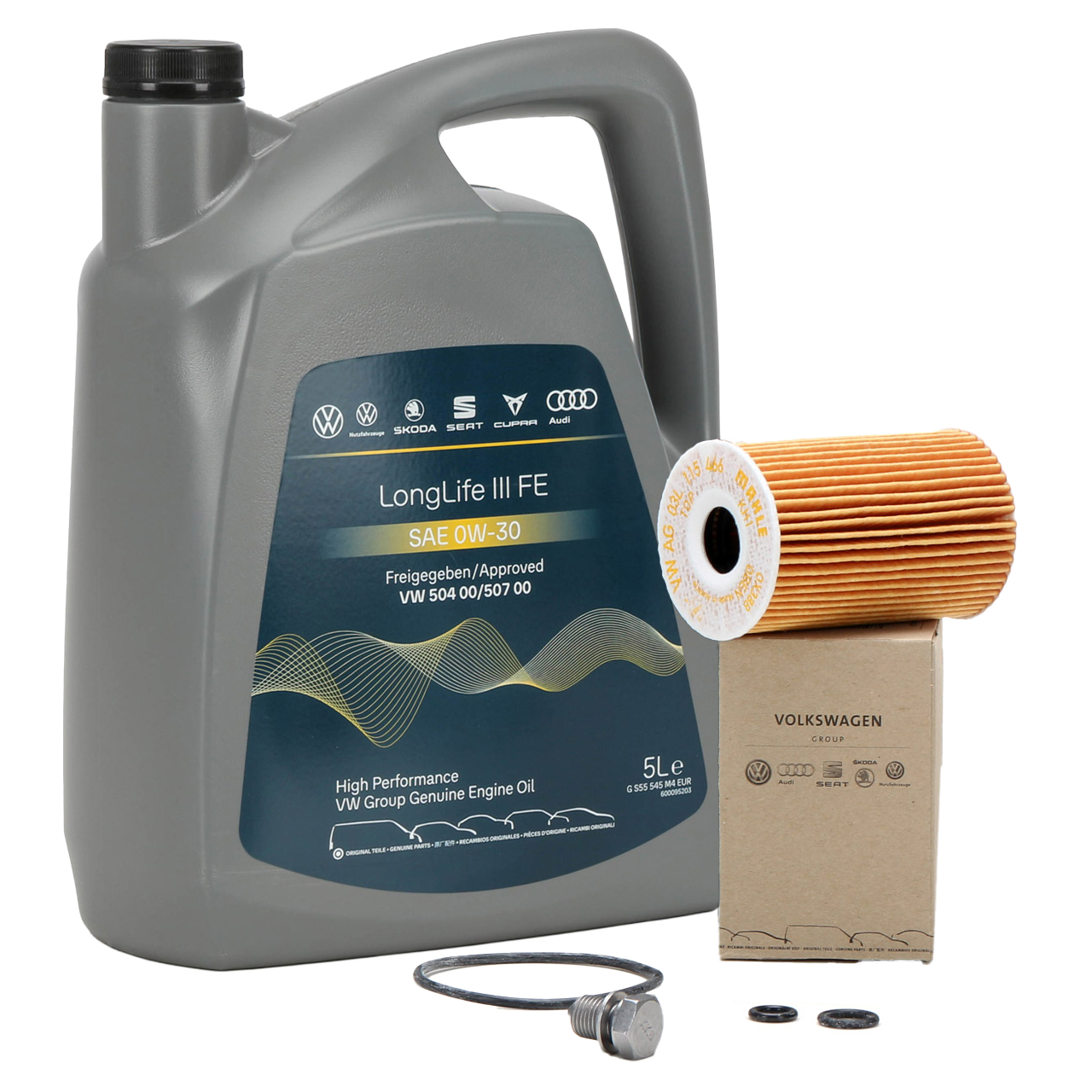 5L ORIGINAL VW engine oil 0W30 LONGLIFE III FE + oil filter 03L115562 1.6/2.0 TDI