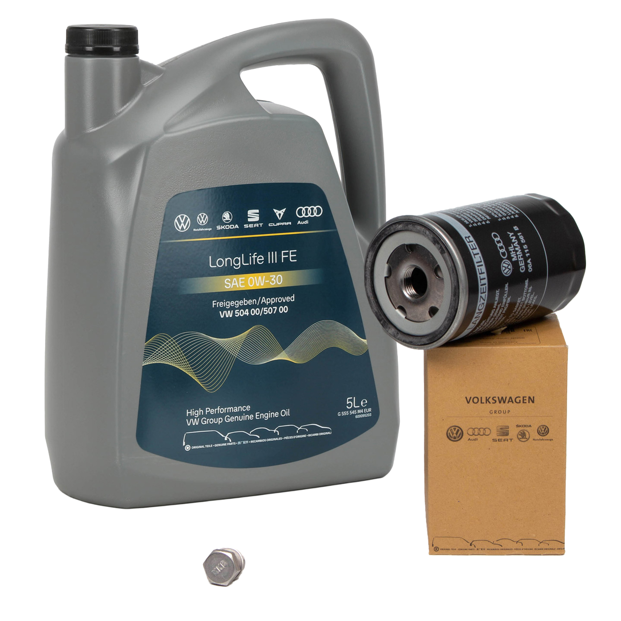 5L ORIGINAL VW engine oil 0W30 LONGLIFE III FE + oil filter 06A115561B 1.6-2.0