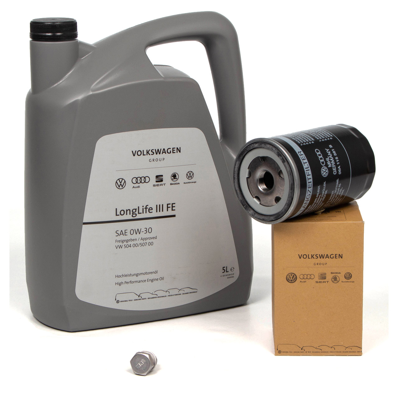 5L ORIGINAL VW Motor&ouml;l &Ouml;l 0W30 LONGLIFE III FE + &Ouml;lfilter 06A115561B 1.6-2.0