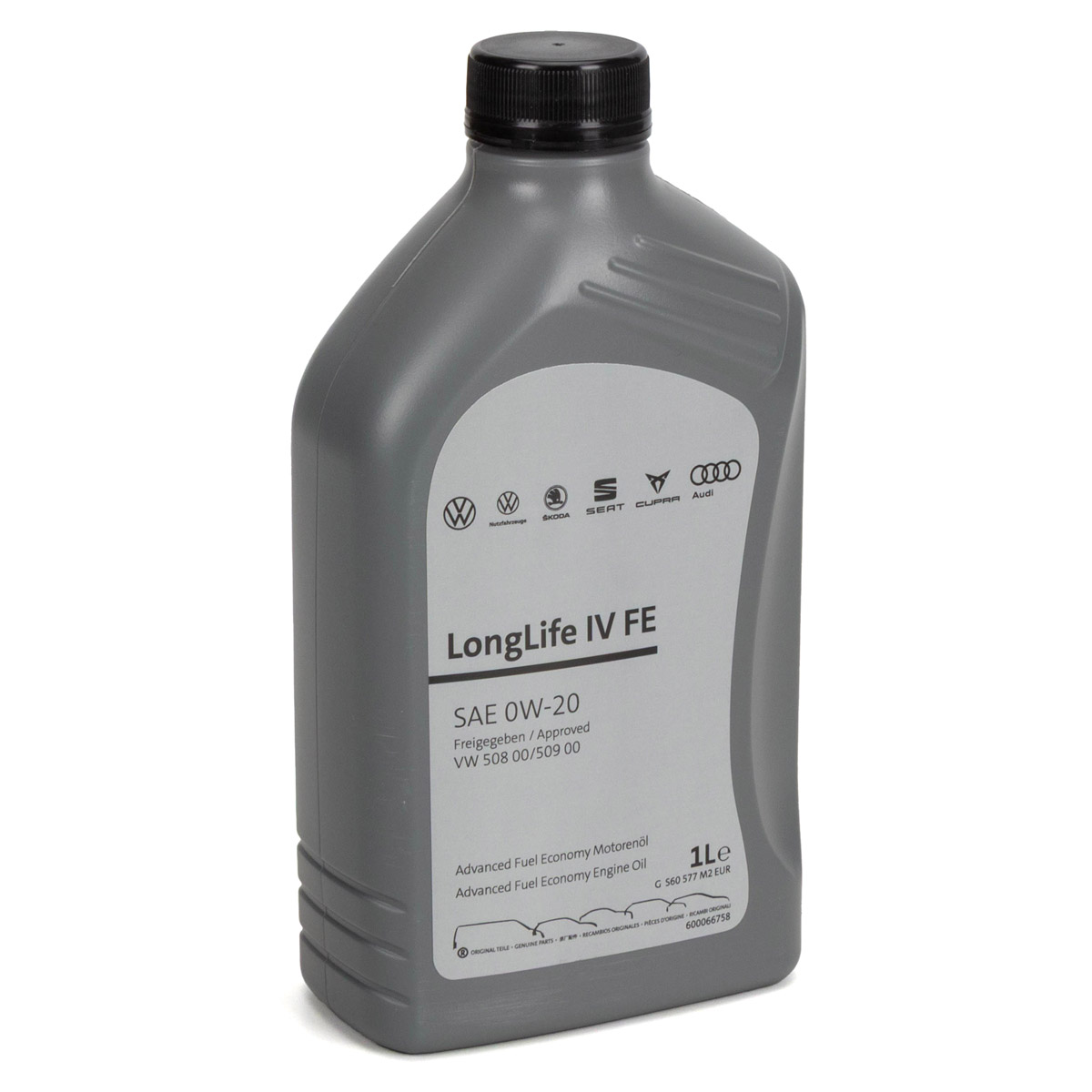 1L 1 Liter ORIGINAL VAG 0W-20 LONGLIFE 4 IV FE Motoröl 508.00 509.00 GS60577M2
