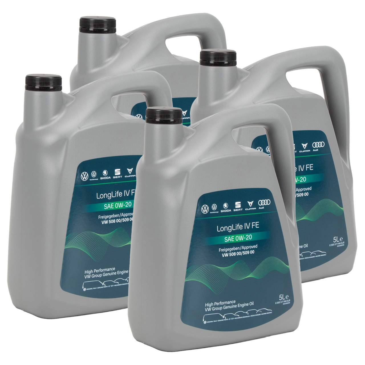 20L 20 liters ORIGINAL VAG 0W-20 LONGLIFE 4 IV FE engine oil 508.00 509.00 GS65577M4
