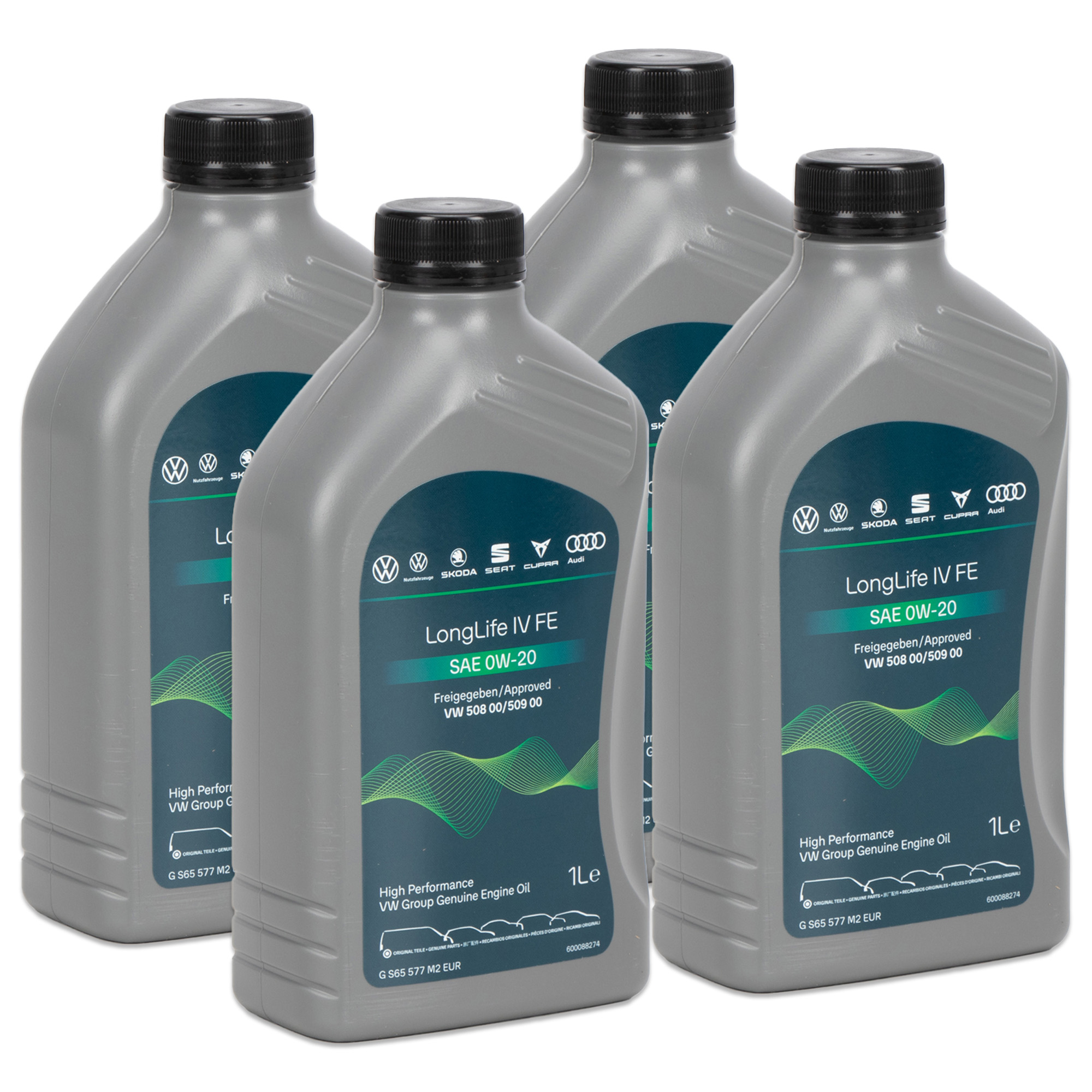 4L 4 Liter ORIGINAL VAG 0W-20 LONGLIFE 4 IV FE Motor&ouml;l 508.00 509.00 GS65577M2