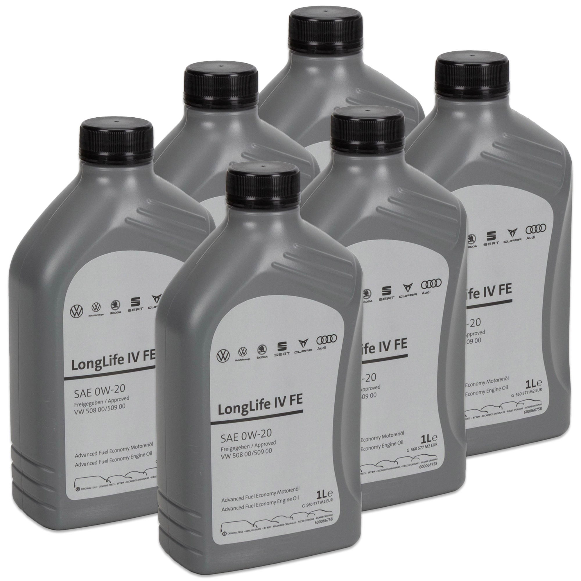 6L 6 Liter ORIGINAL VAG 0W-20 LONGLIFE 4 IV FE Motoröl 508.00 509.00 GS60577M2