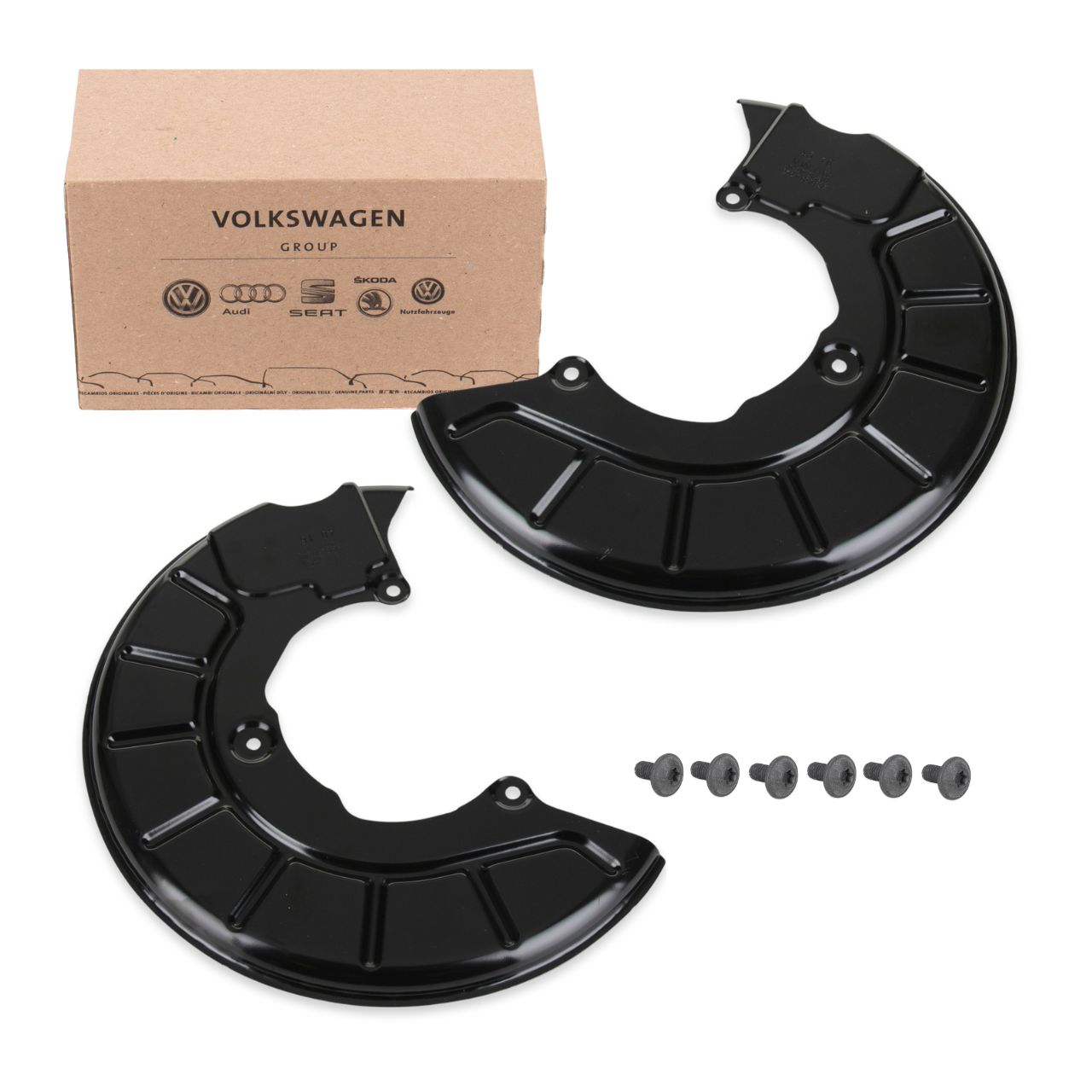 2x ORIGINAL VW Spritzblech Abdeckblech + Schrauben Golf 5 6 Passat B6 B7 Tiguan vorne