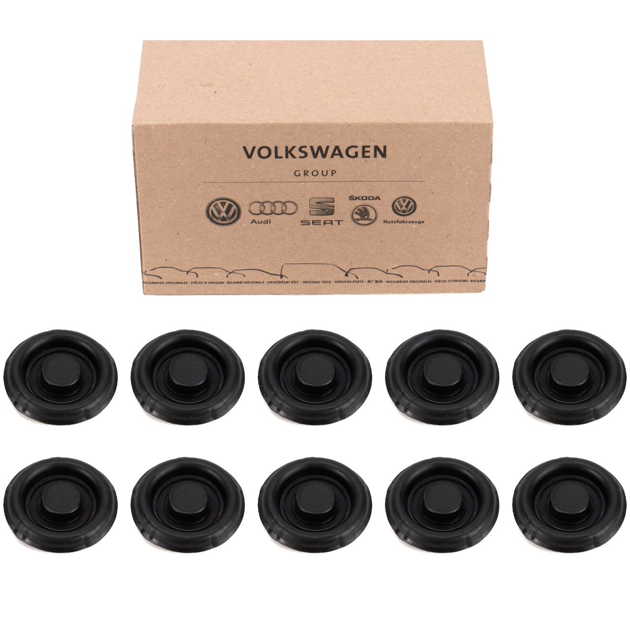 10x ORIGINAL VW plug cover grommet underbody 30x42mm N10226501