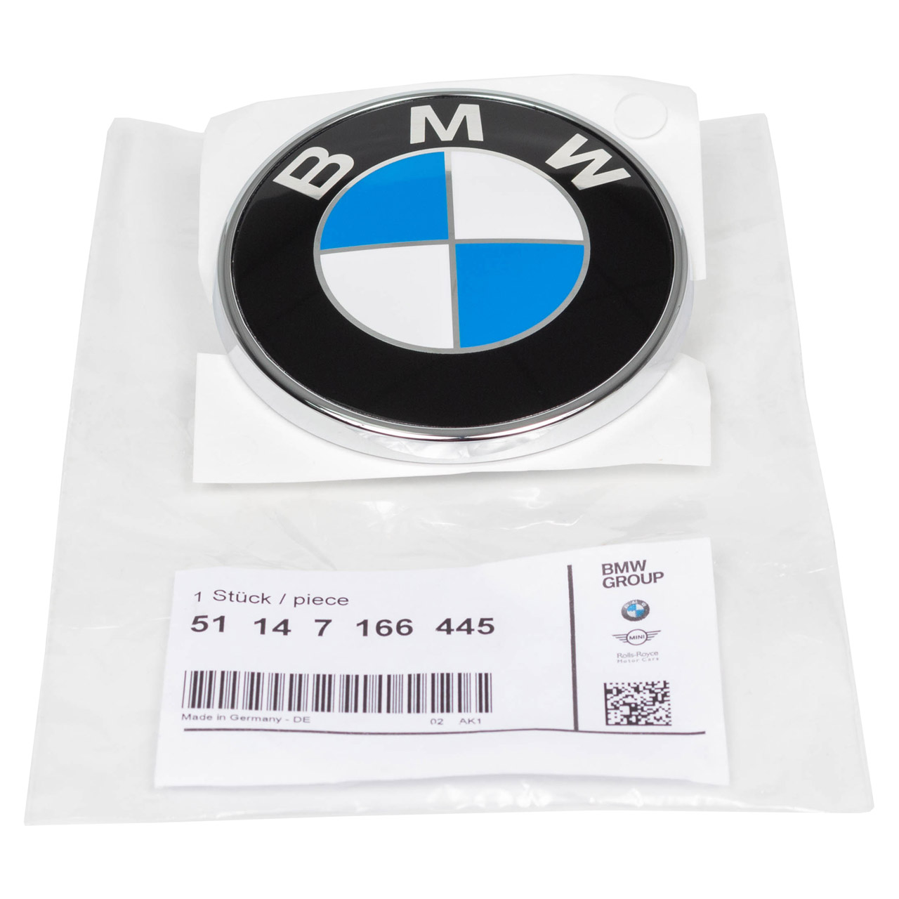 ORIGINAL BMW Emblem Plakette Logo Heckklappe Ø 70mm 1er E82 E88 51147166445