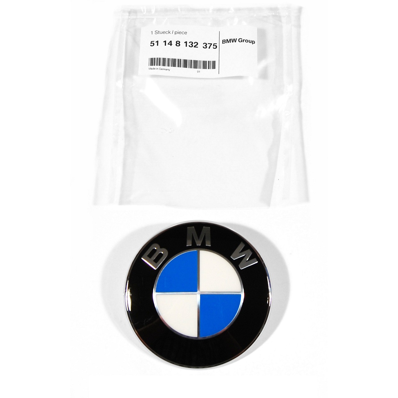 ORIGINAL BMW Emblem Plakette Logo Motorhaube Heckklappe Ø 82 mm 51148132375