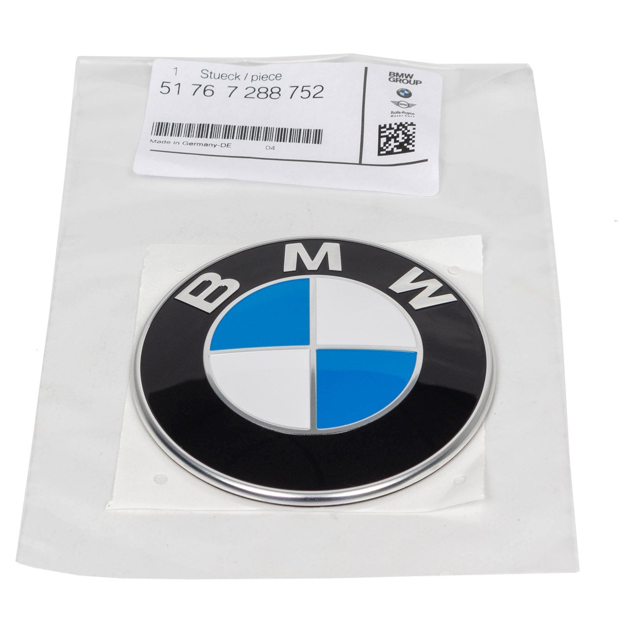 ORIGINAL BMW Emblem Plakette Logo Zeichen Dachbox Ø 82 mm 1er-8er X1-X7 i4 51767288752
