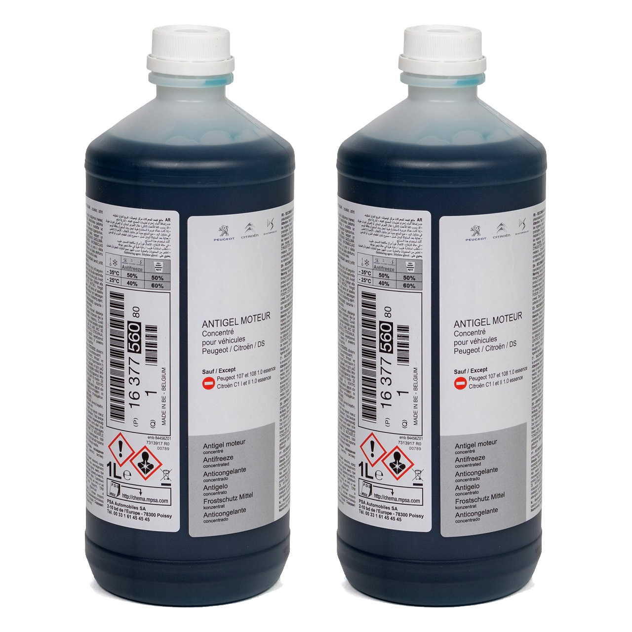 2 Liter ORIGINAL PSA Kühlerfrostschutz PRO Glysantin G33 BLAU / GRÜN 1637756080