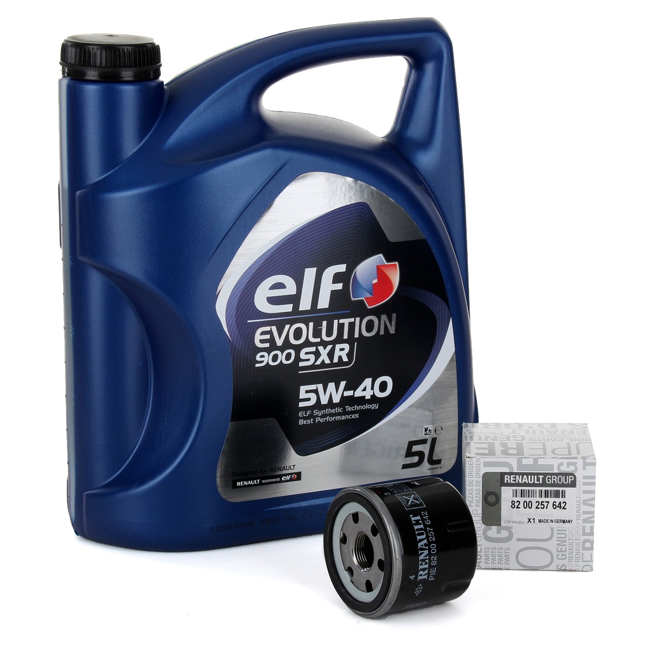 5L elf Evolution 900 SXR 5W-40 Motoröl + ORIGINAL Renault Ölfilter 8200257642
