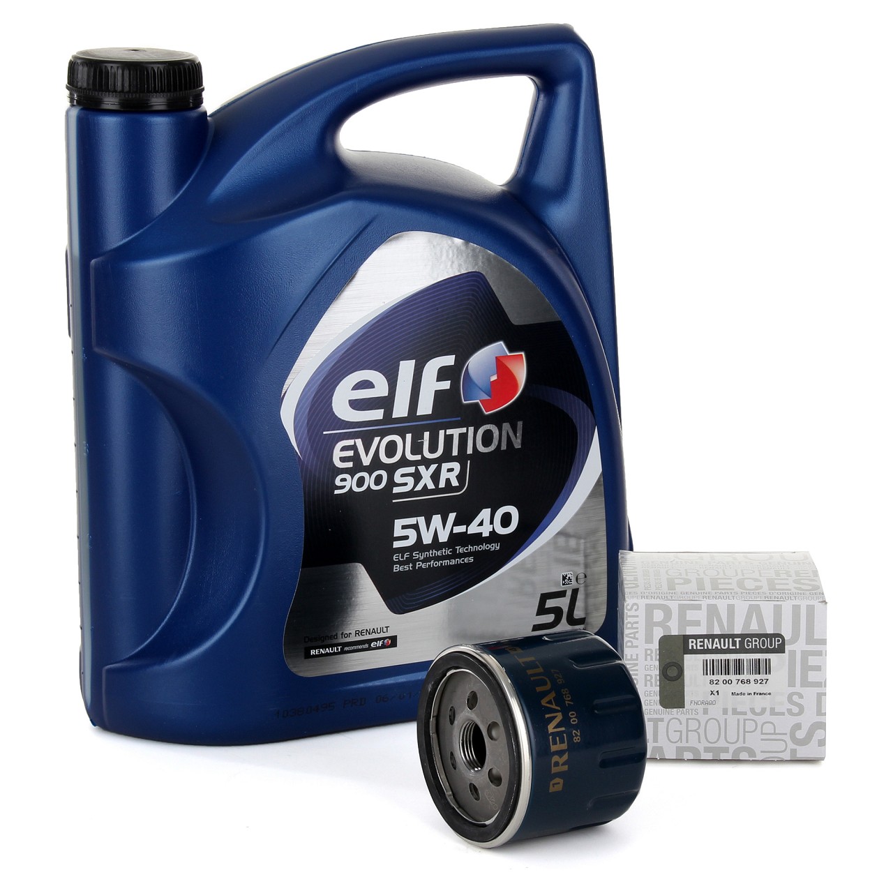 5L elf Evolution 900 SXR 5W-40 Motoröl + ORIGINAL Renault Ölfilter 8200768927