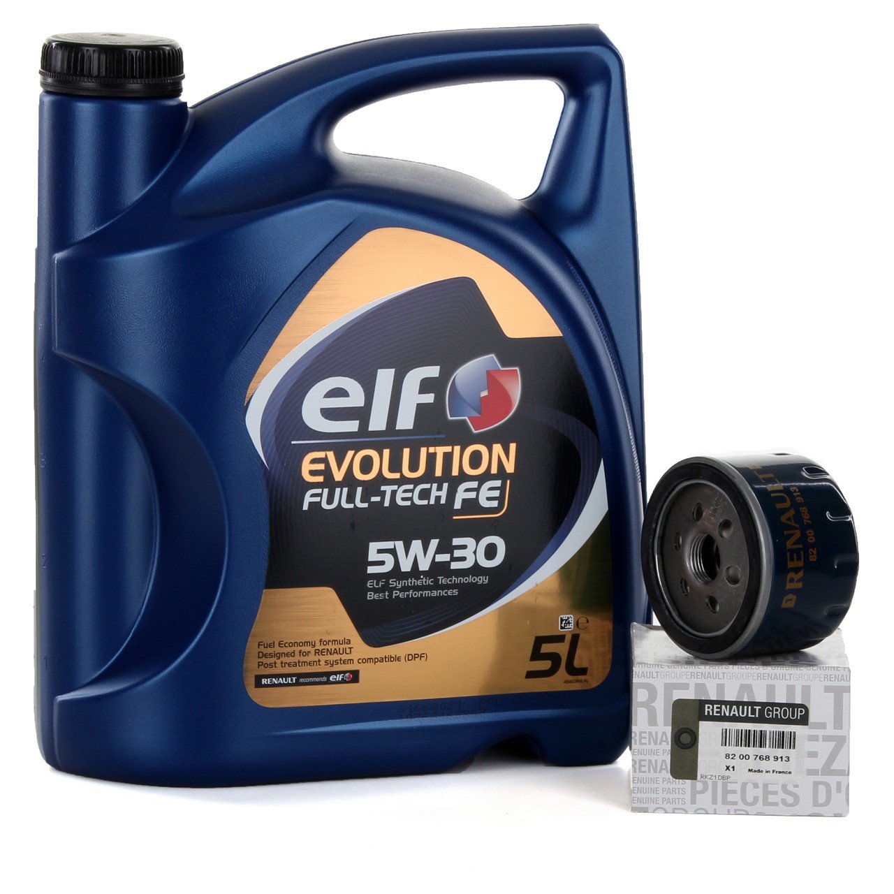 5L elf Evolution Full-Tech FE 5W30 Motoröl ORIGINAL Renault Ölfilter 8200768913