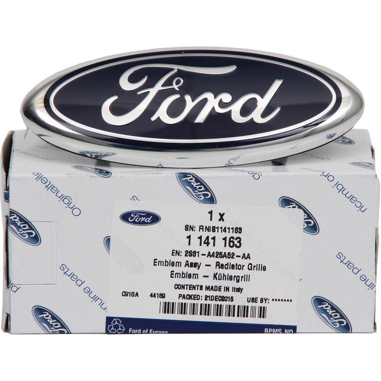 ORIGINAL Ford Emblem Logo 11,5x4,6cm Fiesta 5 Focus 3 Fusion S-Max vorne / hinten 1141163