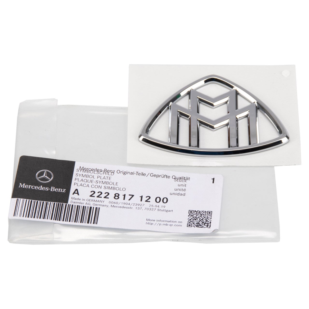 ORIGINAL Mercedes MAYBACH Emblem Logo Plakette W463 W222 2228171200