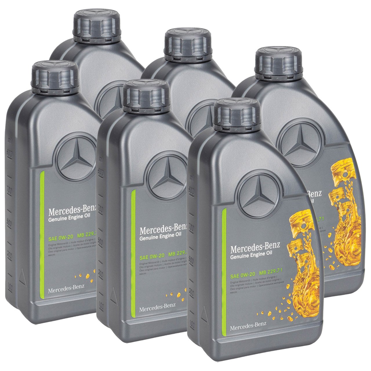 6L 6 Liter ORIGINAL Mercedes-Benz Motoröl Öl 0W-20 MB 229.71 000989870611