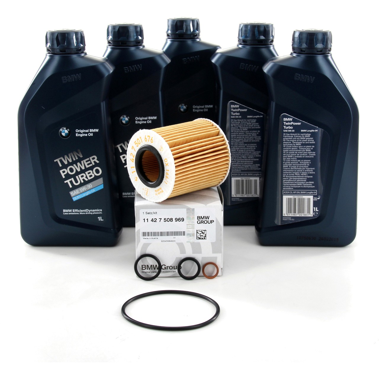 ORIGINAL BMW Motoröl Öl 5W30 LongLife-04 5 Liter + Ölfilter 11427508969