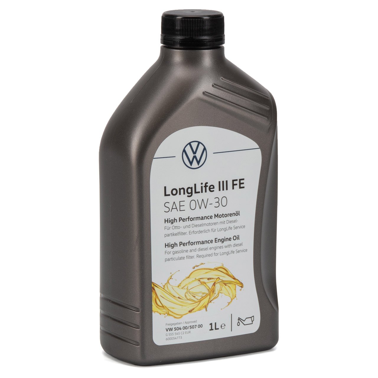 5L ORIGINAL VW Motoröl 0W30 LONGLIFE III FE 504.00 507.00 + Ölfilter 06A115561B