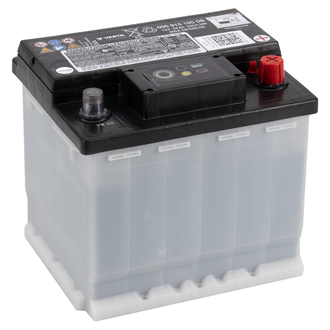 ORIGINAL VW Autobatterie Batterie Starterbatterie 12V 44Ah 220/360A 000915105DB