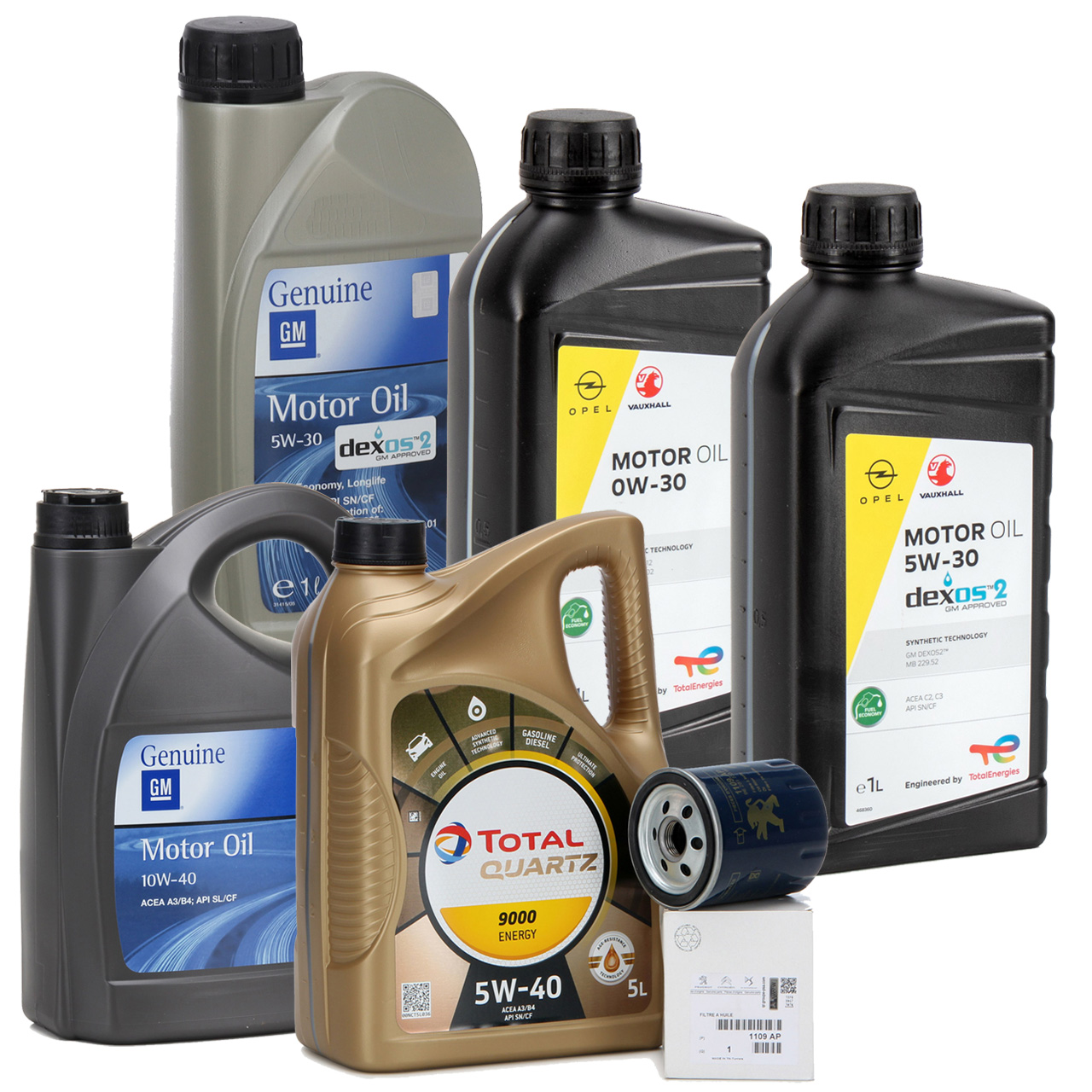 PSA Motoröl Sortiment für Citroen und Peugeot